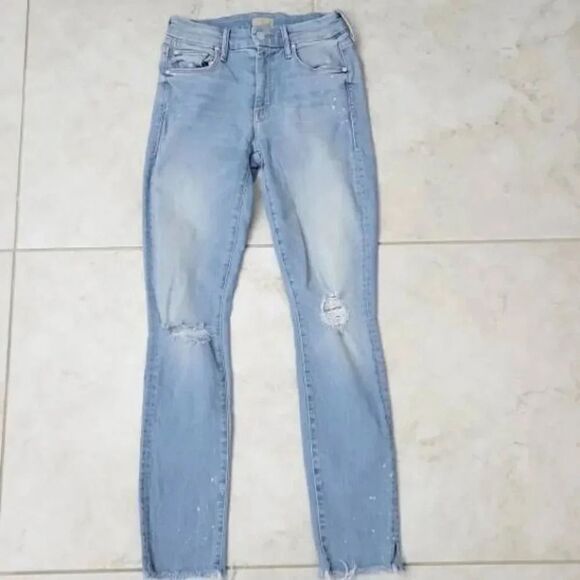 MOTHER Sacred Looker in Nice Shot Light Wash Skinny Size 24 - Picture 2 of 11